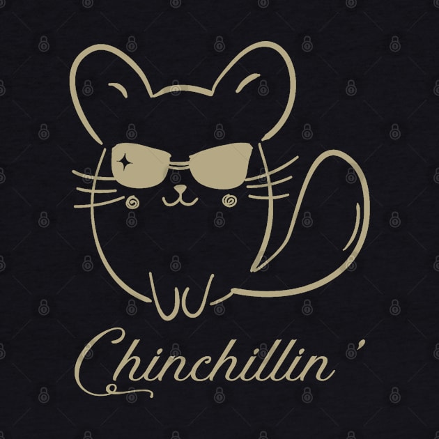 Chinchilla Portraits Chic Pet Couture, Stylish Statement Tee Collection by Merle Huisman